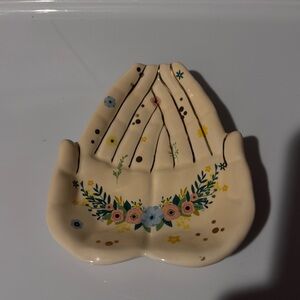 flower ceramic jewelry and trinket dish